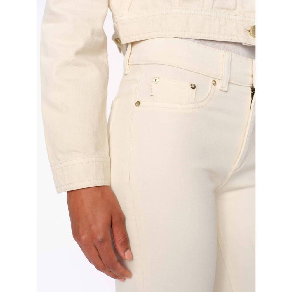 NEW DL1961 - WOMEN'S mara straight mid rise instasculpt anke jeans in ecru - Picture 7 of 7